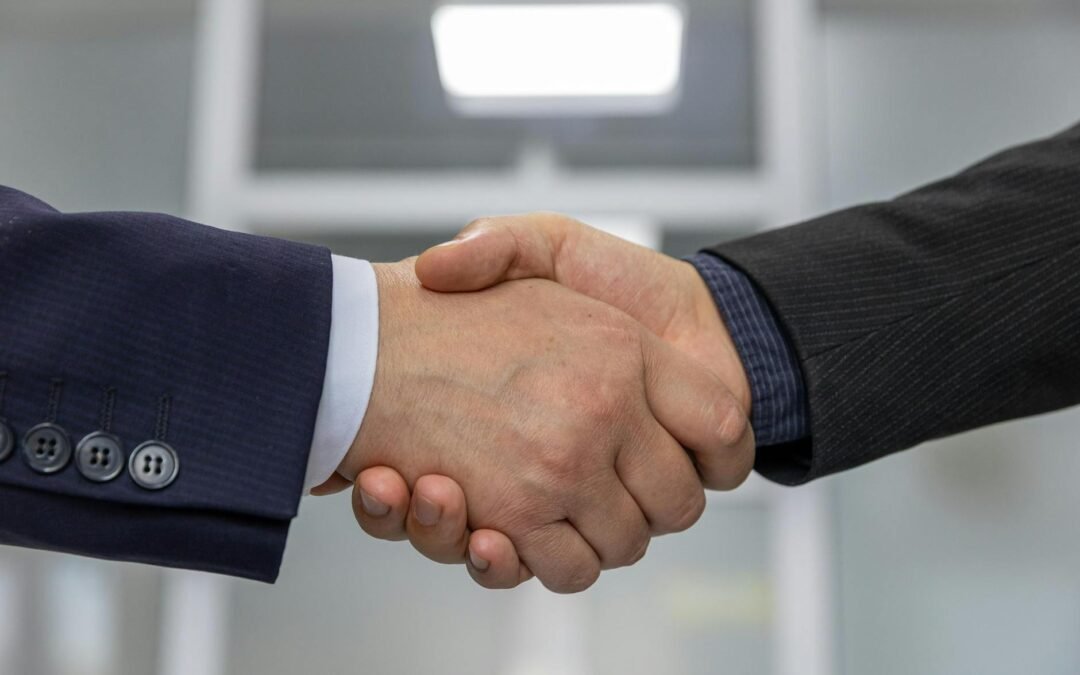 business handshake signifying partnership