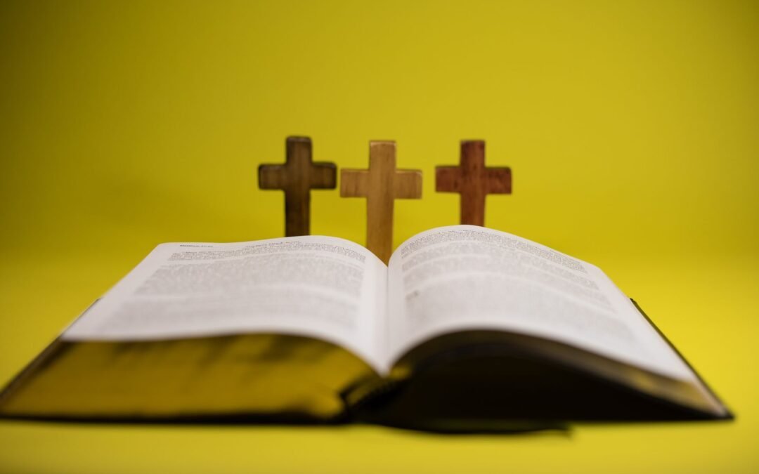 close up shot of an open bible