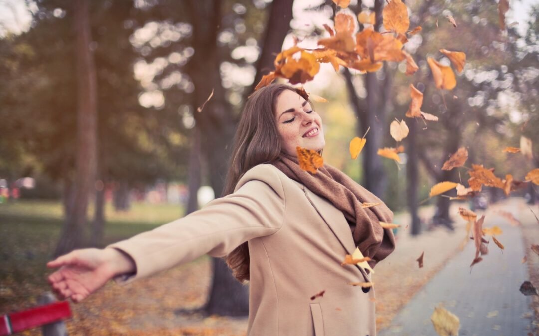 woman in brown coat